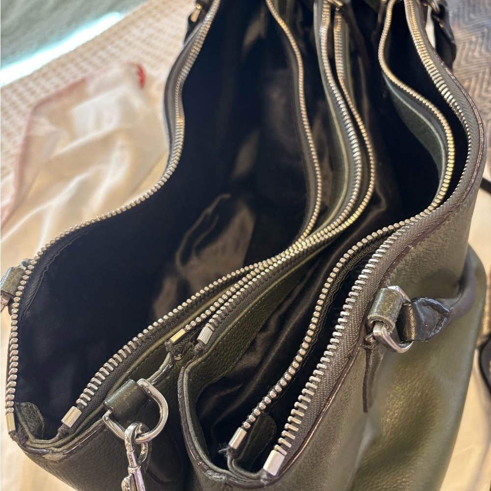 Vintage Coach Dark Green Leather Satchel - Picture 5 of 17